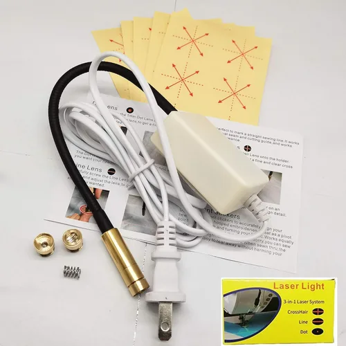 Miniatura 2 de Luz de acolchado 3 en 1 para máquina de coser con línea ajustable, punto de mira y cabezales de iluminación de puntos, accesorios para máquina