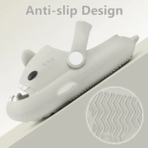 Miniatura 4 de Toddler Shark Cloud Slides Kids Shower Sandals Boys Girls Cute Cartoon Fish Flip Flops Beach Pool Home Slippers Shoes Quick Dry Non-Slip