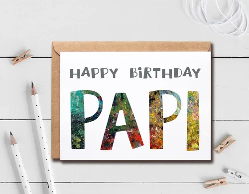 Miniatura 4 de EruditeGifts Feliz cumpleaños Papi - Tarjeta de cumpleaños Papi - Tarjeta Papi - Tarjeta para Papi Modern - Tarjeta de cumpleaños Papi - Tarjeta
