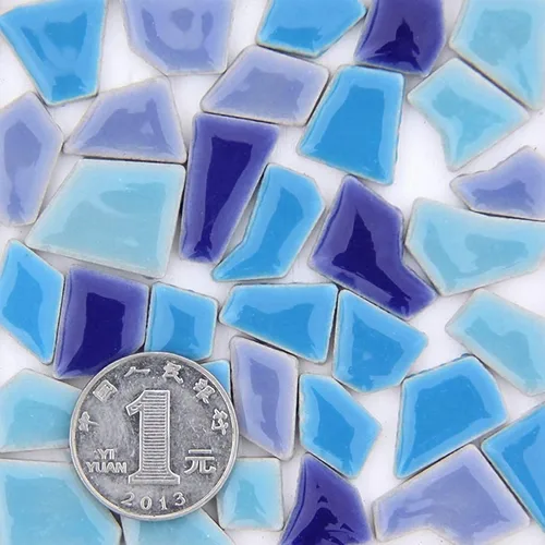 Miniatura 8 de Azulejos de mosaico de cerámica de 7.05 oz para manualidades, azulejos de mosaico de porcelana de 0.2 x 0.8 pulgadas para decoración del hogar