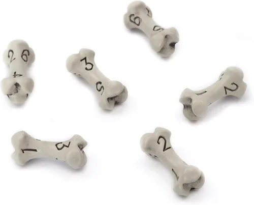 Miniatura 12 de Juego de dados DND - Juego de 7 dados poliédricos de calavera y hueso RPG - D20, D12, D10, D10, D8, D6 y D4 caras. Regalo genial y único para Hueso