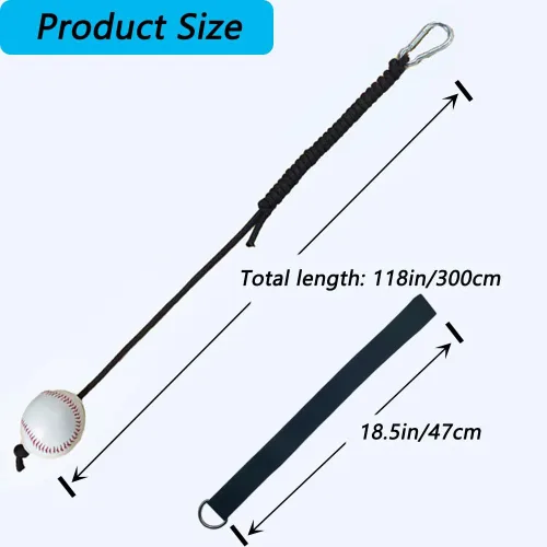 Miniatura 2 de Asistencia de entrenamiento de béisbol y softbol, cuerda de entrenamiento de bateo de béisbol y softbol, práctica de habilidades de swing