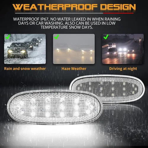 Miniatura 5 de Gempro Reflectores de panel de puerta LED para Dodge Ram 1500 2500 3500 Durango 2003-2009, Chrysler Aspen 2007-2009 Lámparas de puerta de cortesía