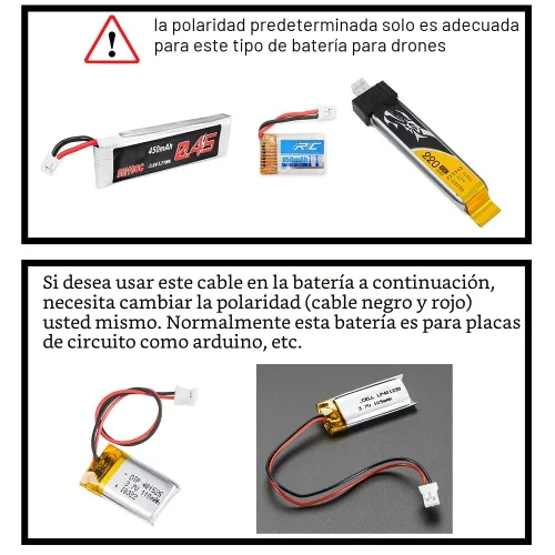 Miniatura 2 de 10 Uds. Actualizado Tiny Whoop JST-PH 2.0 macho y hembra Cable conector para batería JJRC H36 H67 Blade Inductrix E010 E013