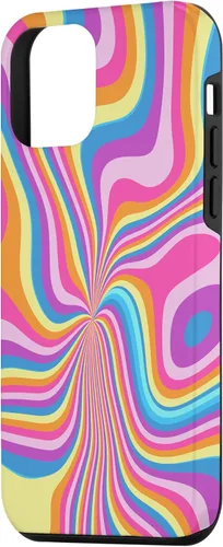 Miniatura 2 de iPhone 12 mini Groovy Liquid Swirl Retro 70's 80's Trippy Psychedelic Phone Case