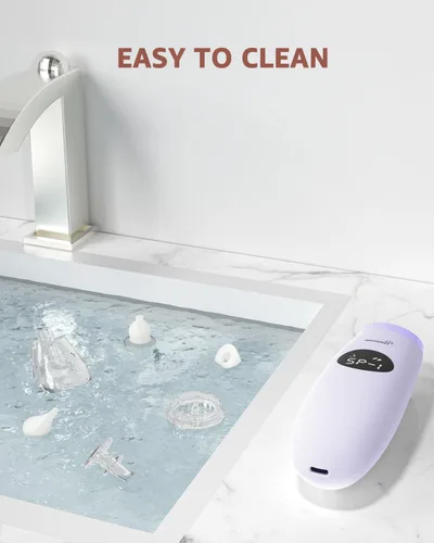 Miniatura 6 de GROWNSY Aspirador Nasal para Bebé Succionador de Nariz para Bebé Succión Eléctrica de Nariz para Niños Pequeños, Succionador Ergonómico de Mocos