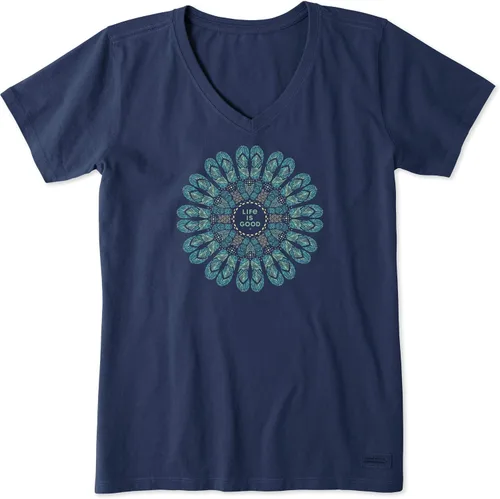 Miniatura 4 de Life is Good Camiseta de manga corta con cuello en V para mujer
