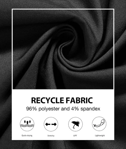 Miniatura 5 de PULI Vestido corto de golf elástico para hombre, de secado rápido, casual, ligero, frente plano, de 10 pulgadas, pantalones cortos híbridos