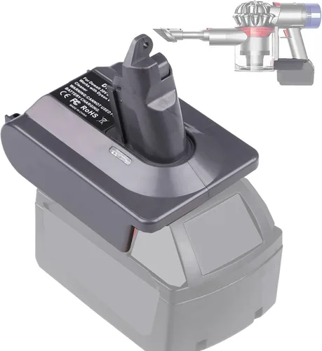 Adaptador de batería Dyson V6 para Milwaukee M18 18V batería a Dyson V6 SV03 SV04 SV09 DC62 DC59 Convertidor de vacío esponjoso (solo adaptador