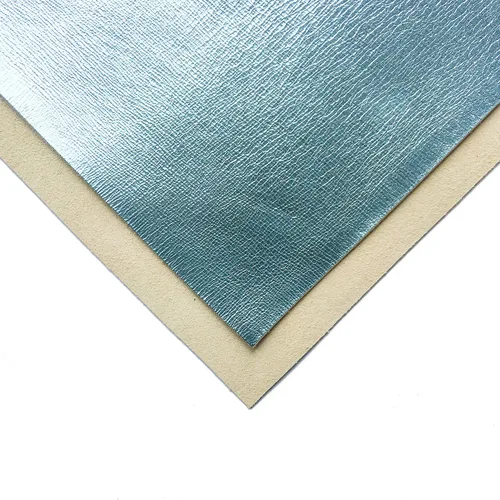 Piel de cordero metálica azul claro real: material de cuero genuino brillante para costura, manualidades y fabricación de joyas (topacio azul, 8 x