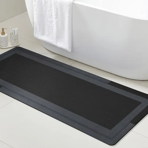 Miniatura 69 de ACCUMTEK Alfombrilla de Baño Ultra Delgada, Alfombrillas de Baño Antideslizantes con Respaldo Mejorado para Colocar Bajo la Puerta, Alfombras