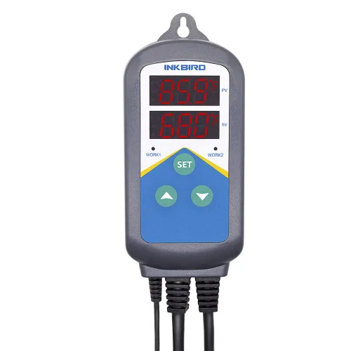 Inkbird Calentador de Acuario con Sonda Termostato Ornamental para Peces, Camarones, Tanques de Arrecife, 24 Horas, Doble Tiempo con Controlador