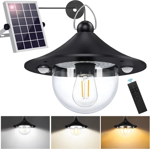 Miniatura 8 de AEQ - Luz solar de cobertizo para interiores y exteriores, 3000 lm, luces solares disponibles durante el día con control remoto, doble sensor