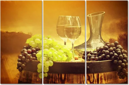 Miniatura 127 de Obra de arte para paredes del hogar, 3 paneles de letras de vino tinto, pinturas de corcho, impresiones HD, arte de pared de corcho de vino sobre