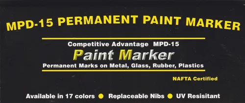 Miniatura 4 de Marcador de pintura esmaltada de ventaja competitiva MPD Permanente Impermeable Resistente a los rayos UV