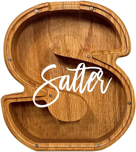Miniatura 9 de Alcancía de madera grande personalizada, 7.5 pulgadas, con ventana acrílica fácil de abrir, caja de ahorro de dinero inicial para niños y niñas