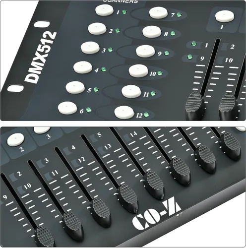 Miniatura 6 de Controlador de iluminación CO-Z 192 DMX 512 para el escenario del DJ, Fiestas, Bares, Clubes nocturnos, Discotecas con luces giratorias