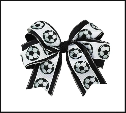 Miniatura 13 de Accesorios deportivos para el cabello - Lazos, soportes para cola de caballo y bandas para el cabello para niñas y equipos de fútbol (FQ1) (A)