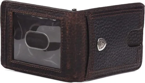Miniatura 2 de ARIAT Billetera plegable con clip para dinero con logotipo Rowdy Shield A35117282 para hombre