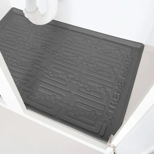 Miniatura 12 de XTREME MATS Tapete impermeable para debajo del fregadero (gris 28 pulgadas 1/4 x 22 1/4) forro de base de gabinete para gabinetes de cocina