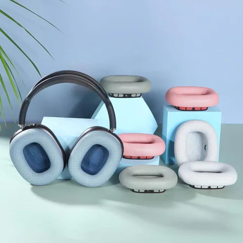 Miniatura 3 de Almohadillas de repuesto Earrock para auriculares AirPods Max, almohadillas cubiertas de piel de proteína con espuma viscoelástica y imán