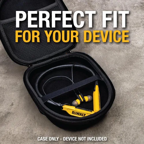 Miniatura 7 de DEWALT Auriculares Bluetooth 2 en 1 con banda para el cuello con 60 horas de reproducción y altavoz + funda rígida de EVA resistente a prueba