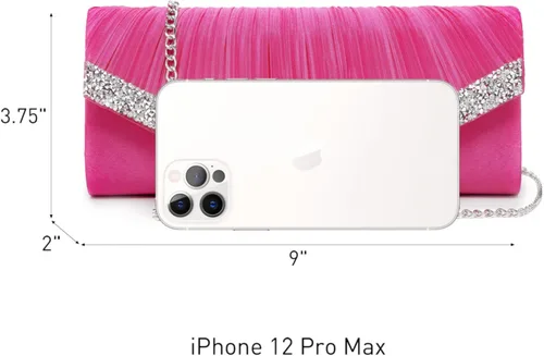 Miniatura 14 de Dasein Bolsos de mano para mujer, bolsos de noche formales con diamantes de imitación para boda, fiesta, baile de graduación, bolso elegante