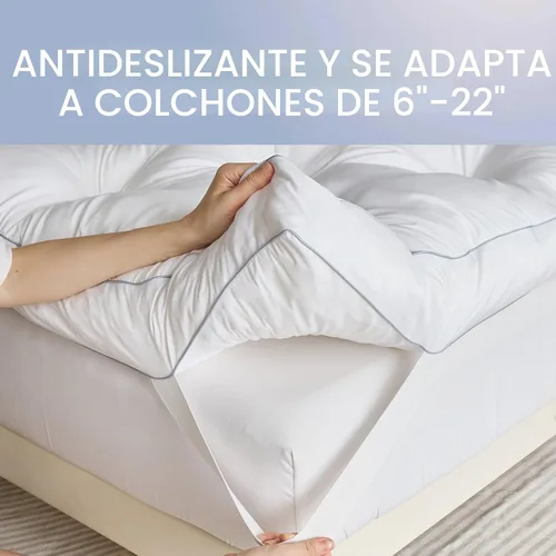 Miniatura 4 de SHOUREN Cubrecolchón de Espuma Viscoelástica de 5 Pulgadas King para Alivio del Dolor de Espalda, Cubrecolchón de Cama de Espuma Viscoelástica