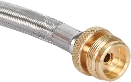 Miniatura 6 de GasSaf Manguera de propano de 5 pies, manguera adaptadora de propano con medidor para parrilla de la serie Weber Q, calentador, planchas Blackstone