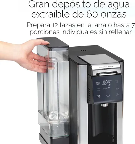 Miniatura 7 de Hamilton Beach FlexBrew Advanced 5-en-1 programable cafetera de 12 tazas con goteo y porción individual para café caliente y helado con depósito