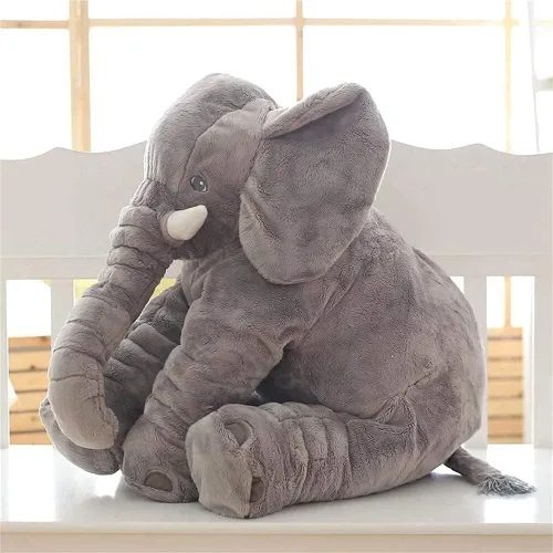 Miniatura 3 de Animales de peluche de elefante gigante de gran tamaño de 24 pulgadas, almohada de elefante de peluche grande, regalo gris para niños, novia