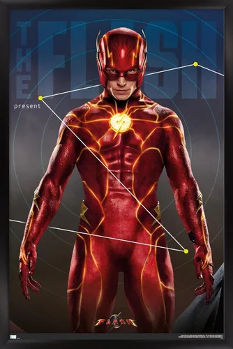Miniatura 8 de Trends International DC Comics Movie The Flash - Póster tríptico de pared, 34 pulgadas de largo x 22.4 pulgadas, versión enmarcada en blanco