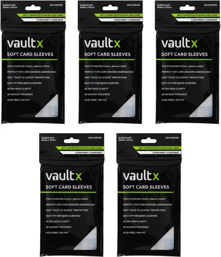 Vault X Fundas para tarjetas coleccionables, suaves, de alta claridad, fundas interiores, juegos de cartas coleccionables, deportes, TCG (paquete de