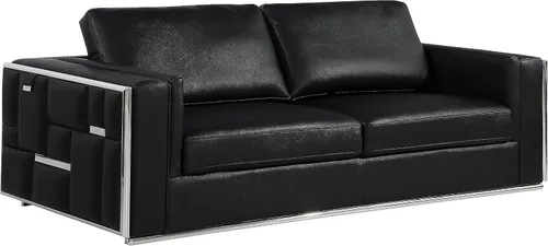 Miniatura 12 de Blackjack Furniture Catania - Moderno juego de sofá de cuero italiano de grano superior para sala de estar con marco de madera dura secada al horno