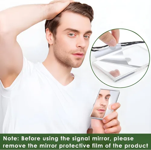 Miniatura 4 de Signal Mirror Survival Kits Military Grade, 3 x 5 in Camping Mirror with Survival Whistle, Gifts for Men, Birthday Gifts for Fathers Husband