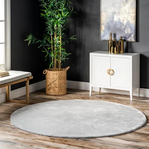 Miniatura 8 de nuLOOM Alfombra de Área de Felpa Acogedora de 5' x 8', Lavable a Máquina, Antideslizante, Alfombra Shag Suave y Esponjosa para Sala de Estar, Crema