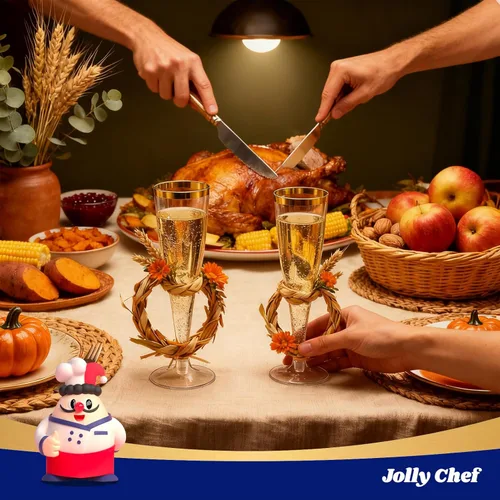 Miniatura 8 de JOLLY CHEF Copas de champán de plástico de 36 unidades de 4.5 onzas con borde dorado transparente desechables para tostadas 4.5-Llanta dorada-36