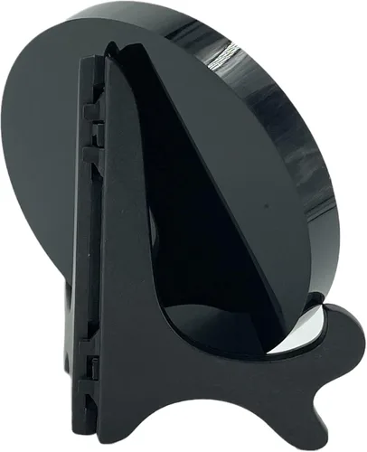 Miniatura 4 de Espejo de adivinación de obsidiana negra, espejo de obsidiana con soporte y bolsa para adivinación, meditación, curación, Feng Shui (150mm(5.9in))