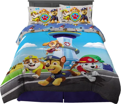 Miniatura 25 de Franco Ropa de cama súper suave para niños, juego de edredón y sábanas, 5 piezas, tamaño completo, Batman