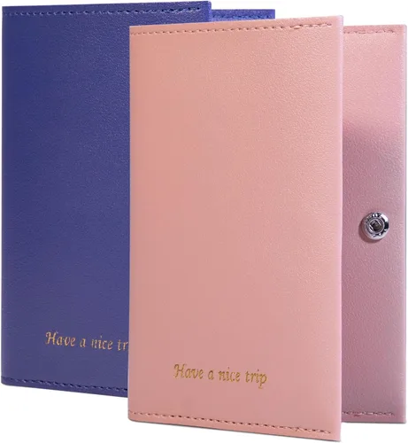 Miniatura 9 de Funda para pasaporte para pasaporte de viaje para mujer, cartera de viaje esencial para hombres y familia. Marrón y negro