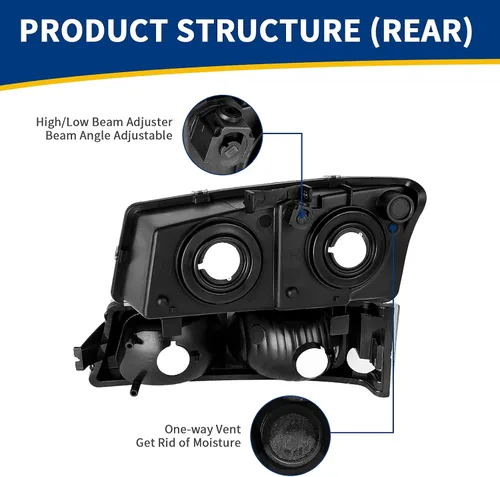 Miniatura 2 de DWVO Combo de faros y luces traseras compatible con Chevy Silverado 1500 2500/03-06 Silverado 1500 HD 2500 HD 2500 HD 3500/07 Chevy Silverado