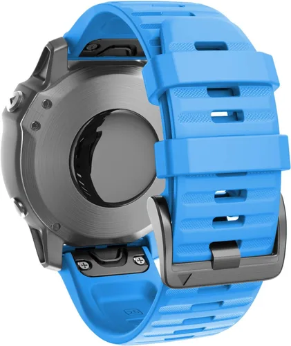 Miniatura 11 de ANCOOL Compatible con banda Fenix 6X/7X de 26mm Quickfit, correa de silicona suave de repuesto para relojes inteligentes Fenix 5X/Fenix 8 de Verde