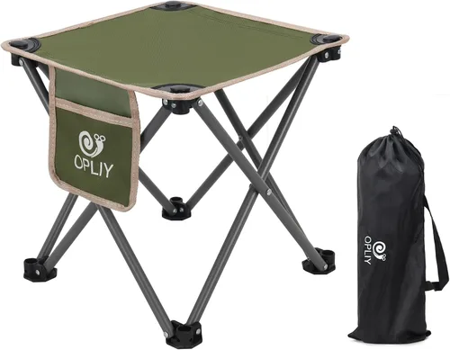 Opliy Taburete de campamento, silla pequeña plegable de 13.5 pulgadas, taburete de campamento portátil para camping, pesca, senderismo, jardinería y