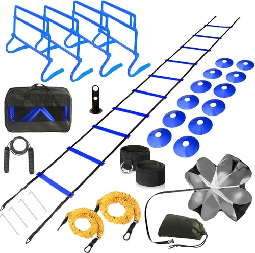 El entrenamiento de velocidad ajustable obstaculiza el equipo de entrenamiento de velocidad y fitness con escalera de agilidad - Fitness pliométrico