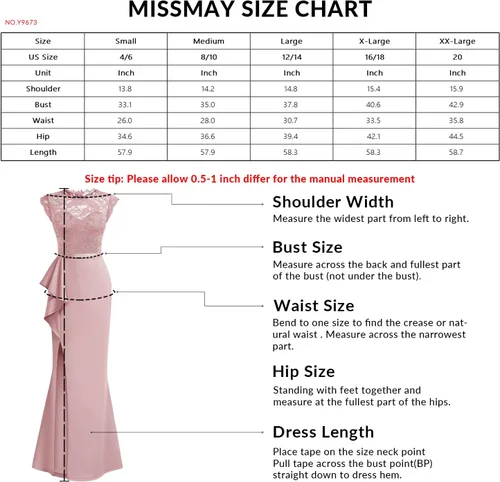 Miniatura 5 de MISSMAY Vestido largo de boda formal sin mangas con encaje floral retro para mujer