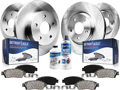 Miniatura 36 de Detroit Axle - Kit de frenos para Toyota Camry 2005-2006 [modelos XLE SE], frenos de disco Rotores Pastillas de freno de cerámica Reemplazo: 11.65