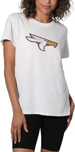 Colección oficial de camisetas sueltas con logotipo primario para mujer, color blanco