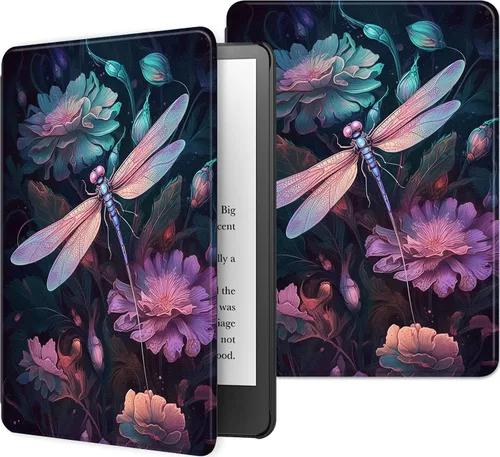Miniatura 98 de Funda para Kindle básico de 6 pulgadas (11.ª generación), múltiples ángulos, piel sintética, delgada, con función de encendido y apagado automático