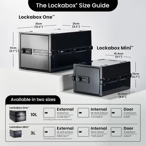 Miniatura 5 de Lockabox One™ Caja de almacenamiento compacta e higiénica con cerradura para alimentos, medicamentos, tecnología y seguridad en el hogar