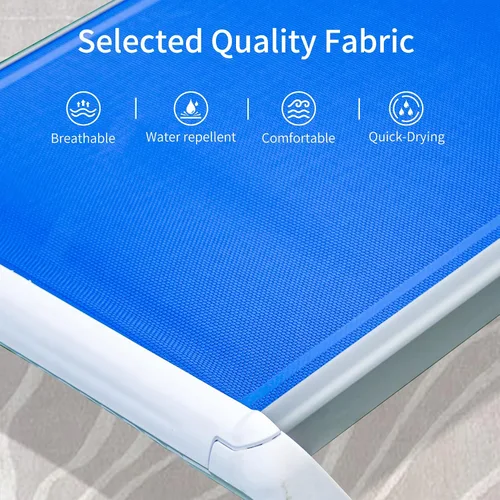 Miniatura 6 de Domi - Tumbona para exteriores, sillón ajustable de aluminio para patio, silla de piscina de plástico para terraza, césped, patio trasero